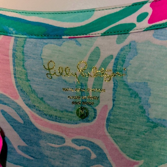 NWOT Lilly Pulitzer Alessia Tropical Pink Sands Dress Size Medium - Picture 3 of 5